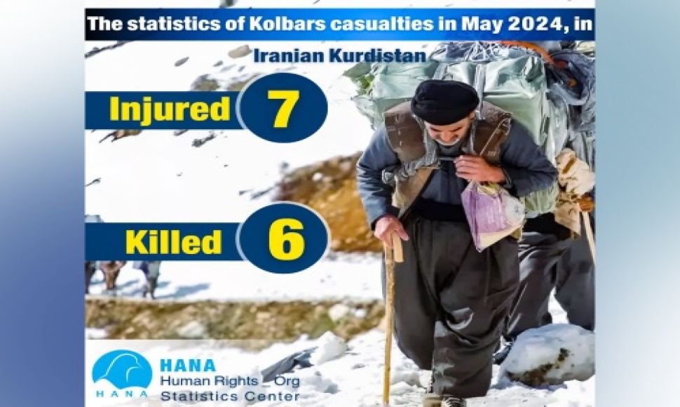 Casualty Statistics of Kolbars in May 2024 in Iranian Kurdistan