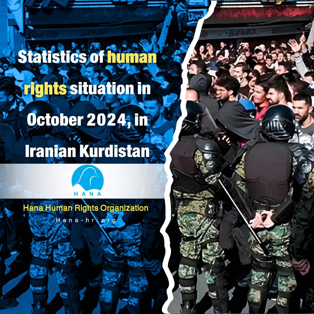 Human Rights Status Statistics in October and the First 10 Months of 2024 in Iranian Kurdistan